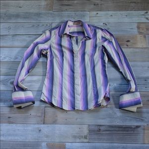 Thomas Pink Stripped Cuff Link Shirt